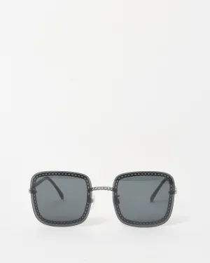 Chanel Black Rimless Square Chain C.108/S4 Sunglasses
