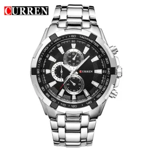 Curren Luxury Brand full stainless steel Gentleman