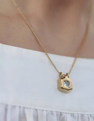 Gold Fluid Pendant Necklace, Waterproof