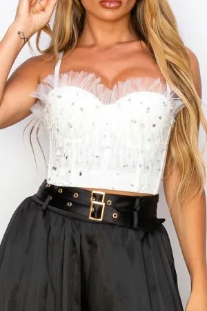 Luxury off white bustier